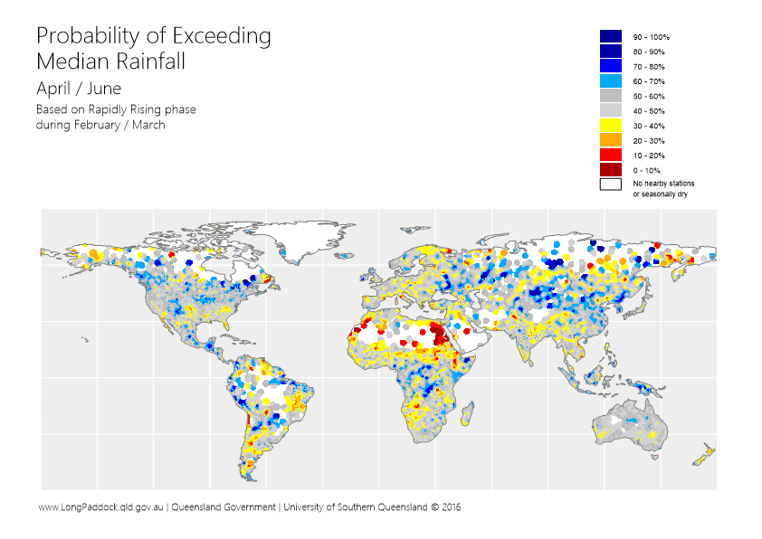 Rapidly falling SOI  forecast for April to June 2018